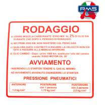 ADESIVO RODAGGIO ROSSO VESPA RALLY 180 200 VSD1T VSE1T